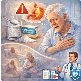 Le bicarbonate soulage-t-il sans risque les brûlures d’estomac des seniors ?