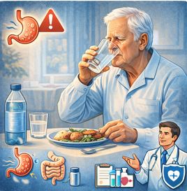 Boire pendant les repas nuit-il réellement à la digestion senior  ?