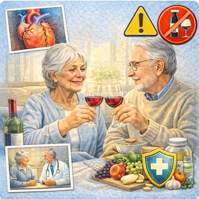 Le vin rouge consommé quotidiennement protège-t-il le cœur des seniors ?